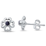 Flower Stud Earrings 925 Sterling Silver Choose Color