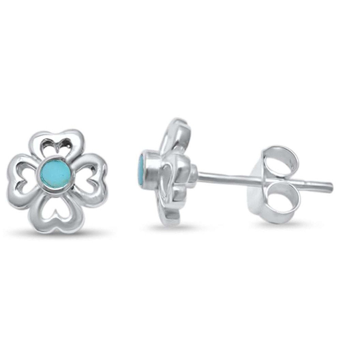 Flower Stud Earrings 925 Sterling Silver Choose Color