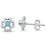 Flower Stud Earrings 925 Sterling Silver Choose Color