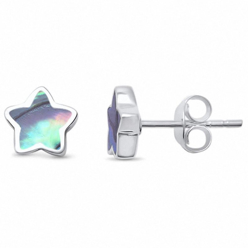 Star Stud Earrings 925 Sterling Silver Choose Color