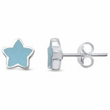 Star Stud Earrings 925 Sterling Silver Choose Color