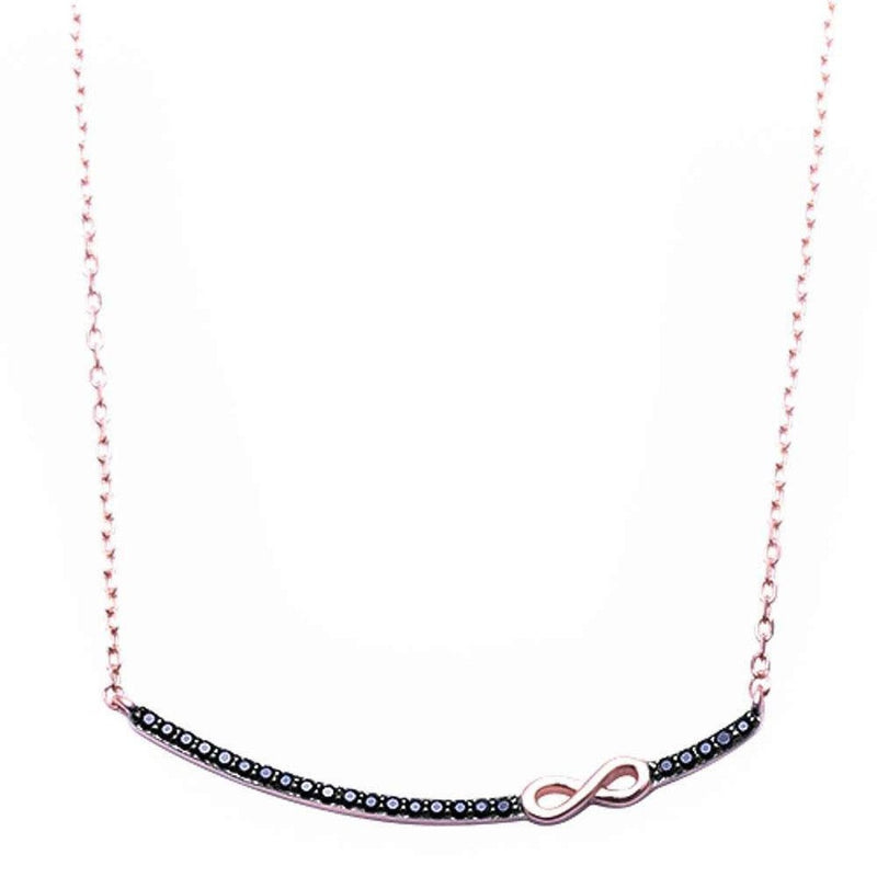 Fashion Infinity Necklace Pendant 925 Sterling Silver Round Simulated Stone