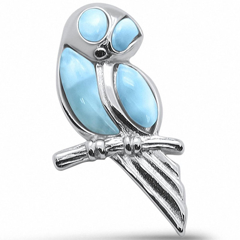 Owl Pendant Simulated Solid 925 Sterling Silver