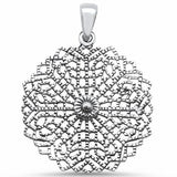 Flower Pendant Charm 925 Sterling Silver
