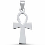 Ankh Cross Pendant Charm Plain 925 Sterling Silver