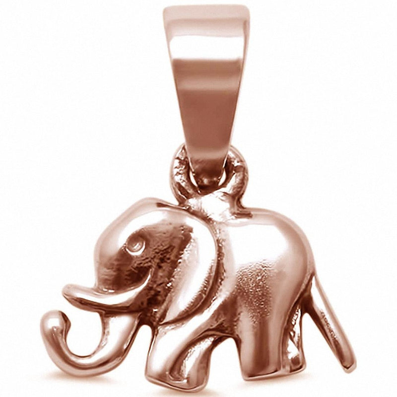 Elephant Charm Pendant 925 Sterling Silver Choose Color