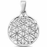 Modern Filigree Pendant 925 Sterling Silver Choose color