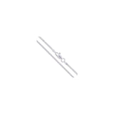 0.7MM Square Snake Chain Diamond Cut 925 Sterling Silver 16-24 Inches