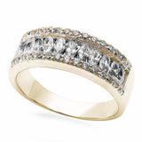 Half Eternity Band Marquise Round Cubic Zirconia 925 Sterling Silver Choose Color