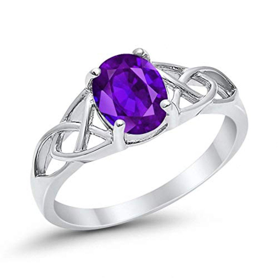 Art Deco Wedding Bridal Ring Simulated Cubic Zirconia 925 Sterling Silver