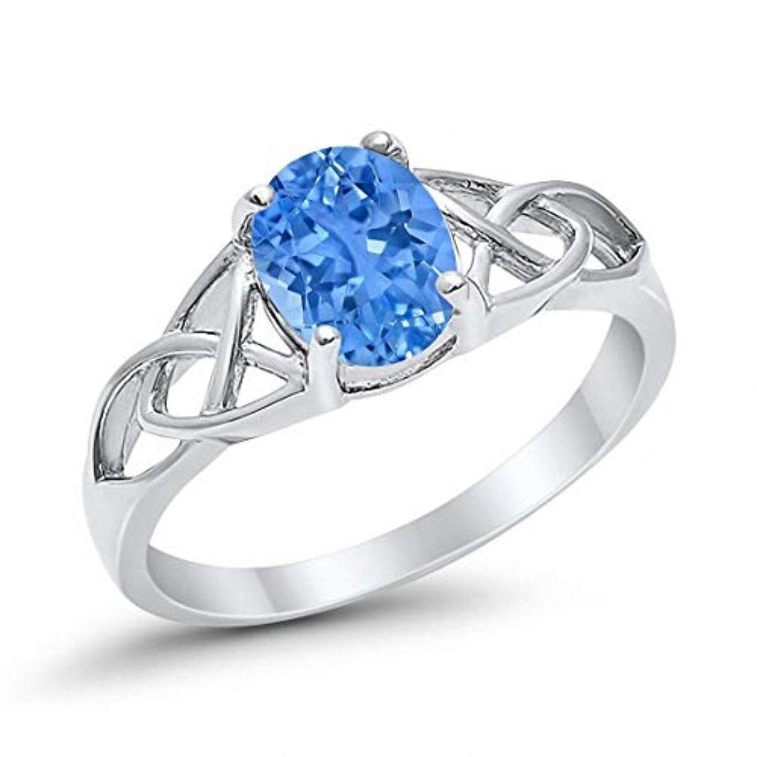 Art Deco Wedding Bridal Ring Simulated Cubic Zirconia 925 Sterling Silver