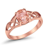 Art Deco Wedding Bridal Ring Simulated Cubic Zirconia 925 Sterling Silver