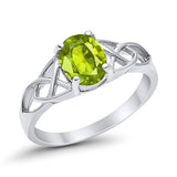 Art Deco Wedding Bridal Ring Simulated Cubic Zirconia 925 Sterling Silver