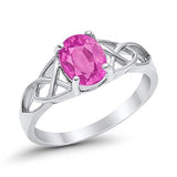 Art Deco Wedding Bridal Ring Simulated Cubic Zirconia 925 Sterling Silver