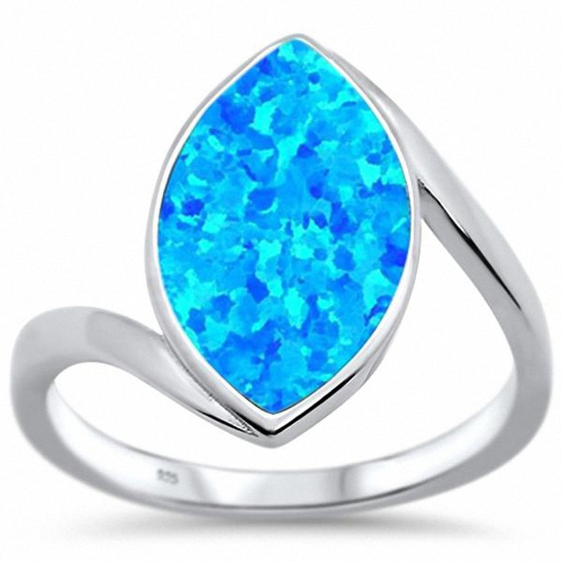 Fashion Marquise Shape Solitaire Ring 925 Sterling Silver Choose Color