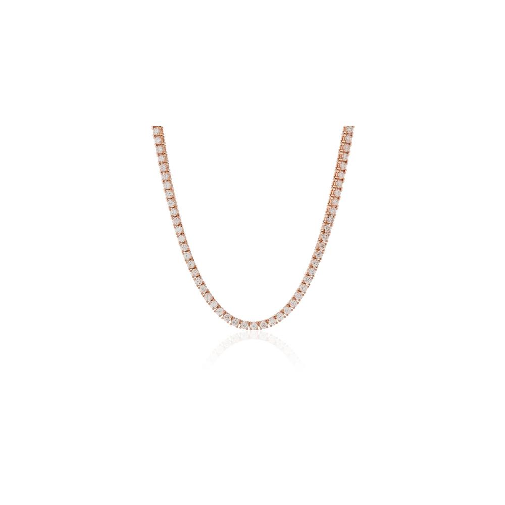 3MM CZ Tennis Necklaces .925 Sterling Silver Length "17 to 30" Inches