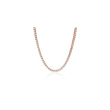 3MM CZ Tennis Necklaces .925 Sterling Silver Length "17 to 30" Inches