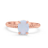 Solitaire Braided Engagement Ring Simulated Cubic Zirconia 925 Sterling Silver