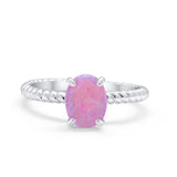 Solitaire Braided Engagement Ring Simulated Cubic Zirconia 925 Sterling Silver