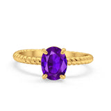 Solitaire Braided Engagement Ring Simulated Cubic Zirconia 925 Sterling Silver