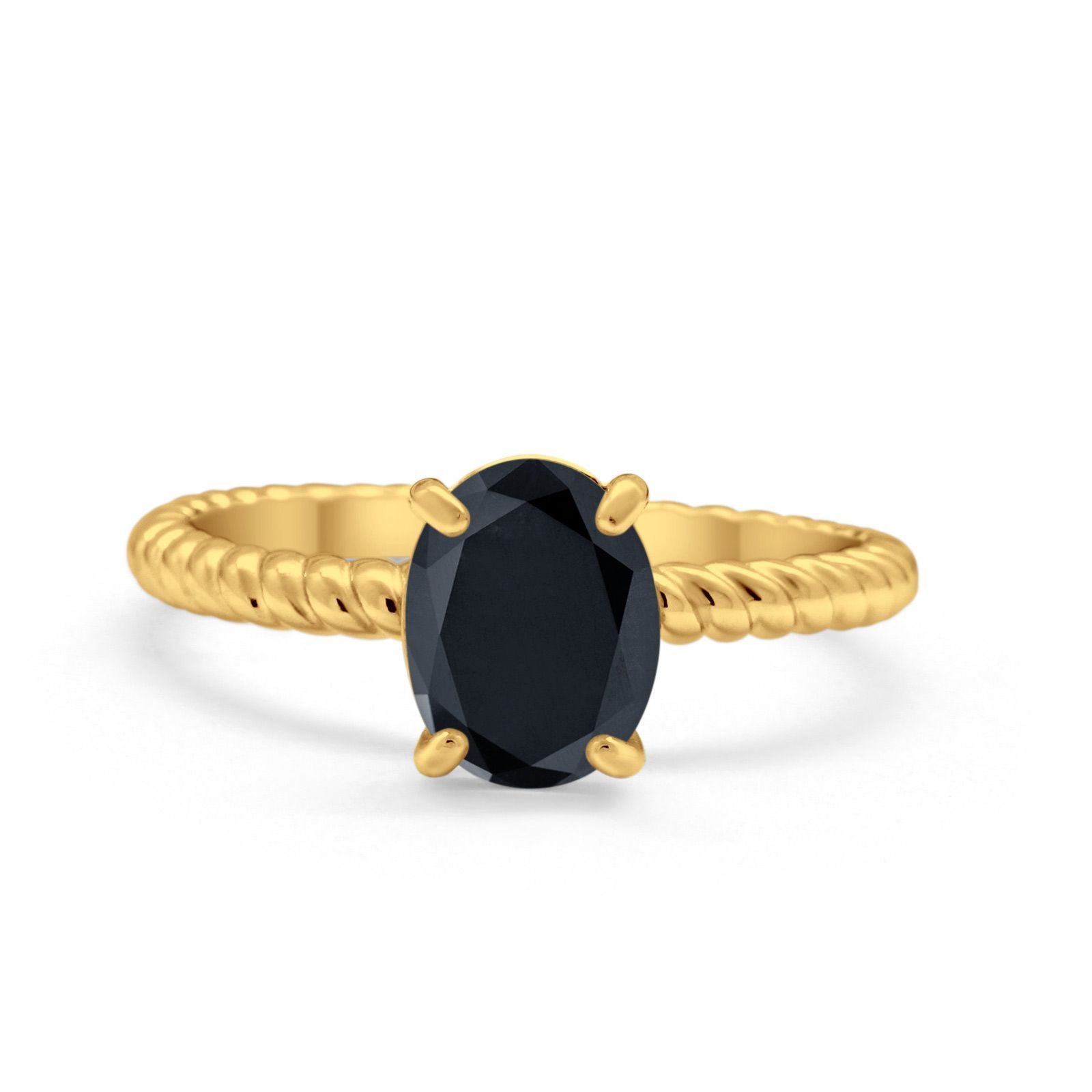 Solitaire Braided Engagement Ring Simulated Cubic Zirconia 925 Sterling Silver