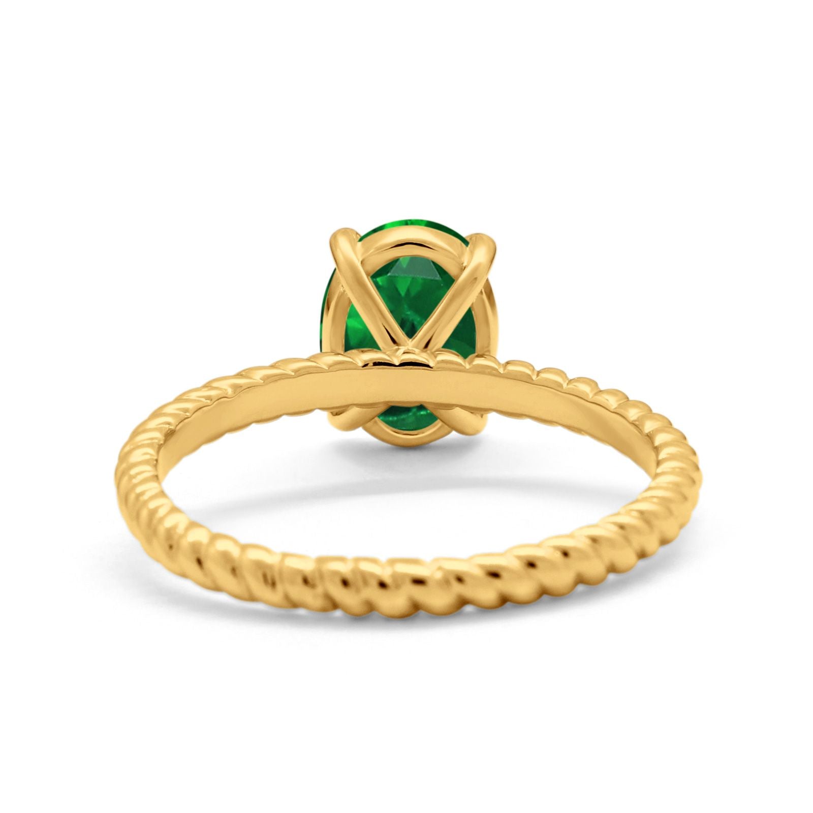 Solitaire Braided Engagement Ring Simulated Cubic Zirconia 925 Sterling Silver