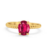 Solitaire Braided Engagement Ring Simulated Cubic Zirconia 925 Sterling Silver