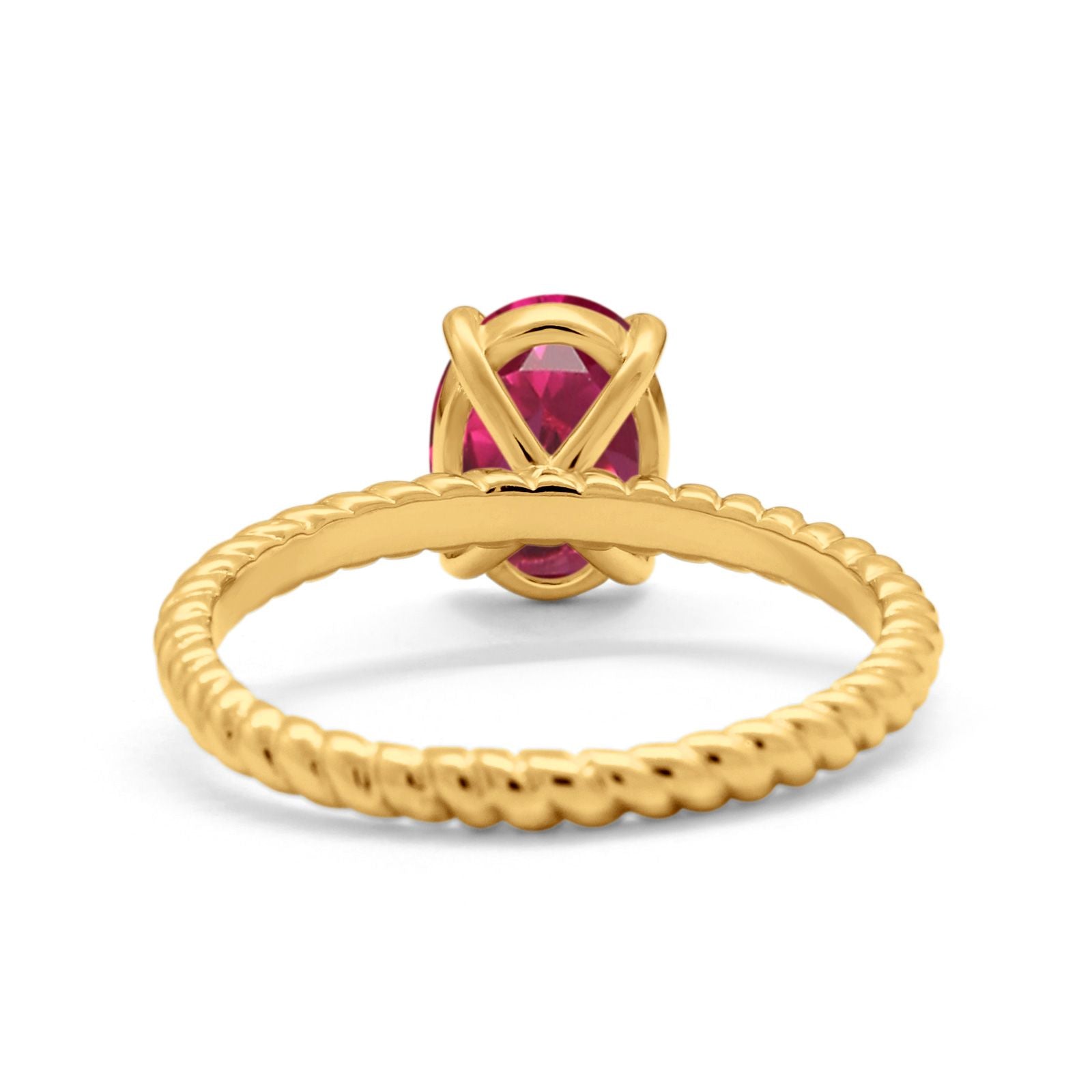 Solitaire Braided Engagement Ring Simulated Cubic Zirconia 925 Sterling Silver