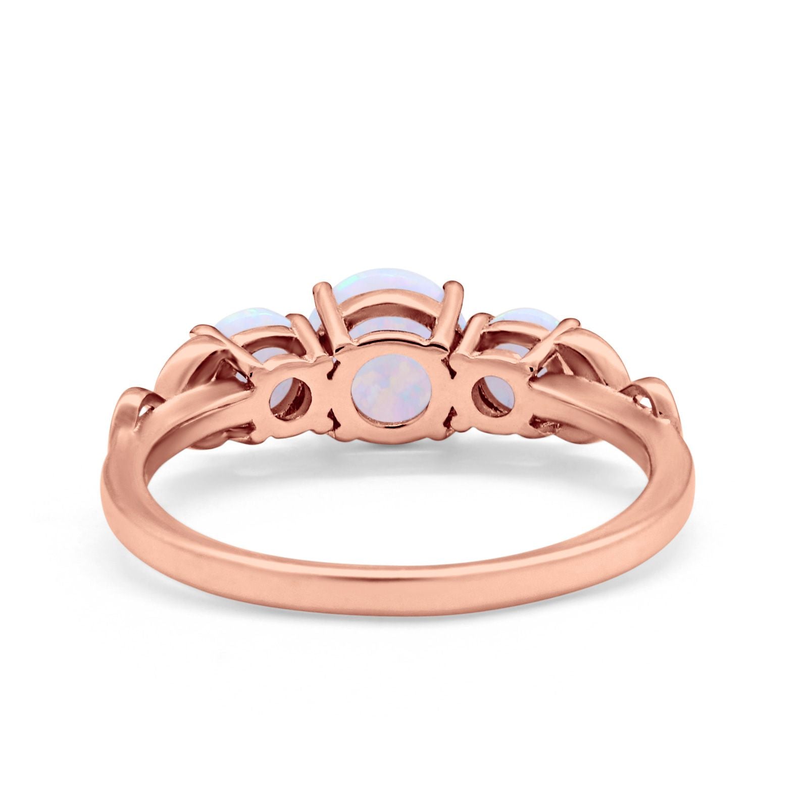 Art Deco Three Stone Engagement Ring Simulated Cubic Zirconia 925 Sterling Silver