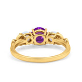 Art Deco Three Stone Engagement Ring Simulated Cubic Zirconia 925 Sterling Silver