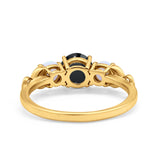 Art Deco Three Stone Engagement Ring Simulated Cubic Zirconia 925 Sterling Silver