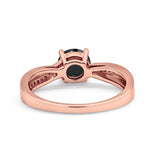 Solitaire Accent Engagement Ring Simulated Cubic Zirconia 925 Sterling Silver