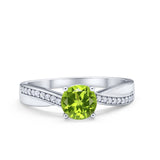 Solitaire Accent Engagement Ring Simulated Cubic Zirconia 925 Sterling Silver