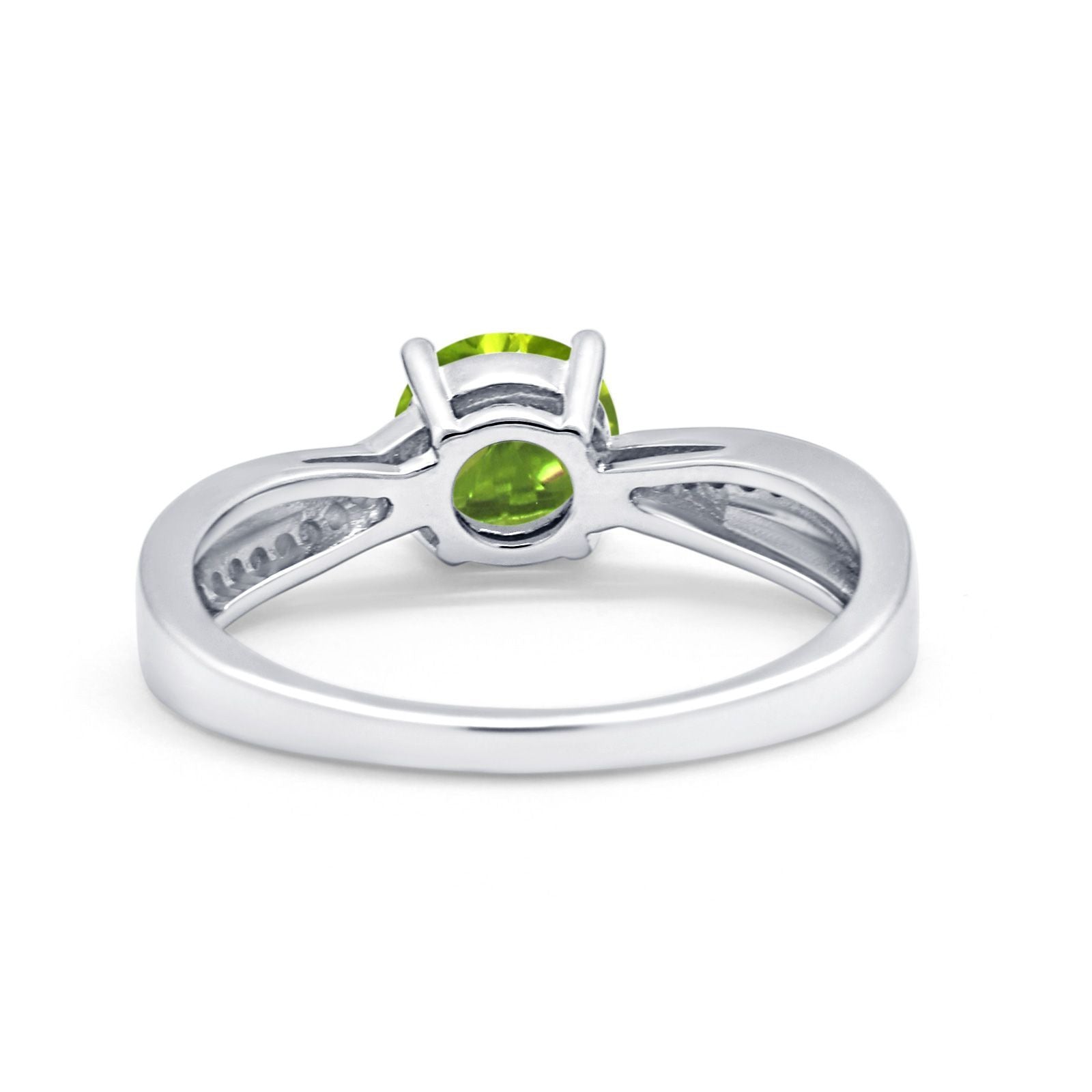 Solitaire Accent Engagement Ring Simulated Cubic Zirconia 925 Sterling Silver