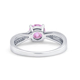 Solitaire Accent Engagement Ring Simulated Cubic Zirconia 925 Sterling Silver