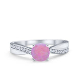 Solitaire Accent Engagement Ring Simulated Cubic Zirconia 925 Sterling Silver