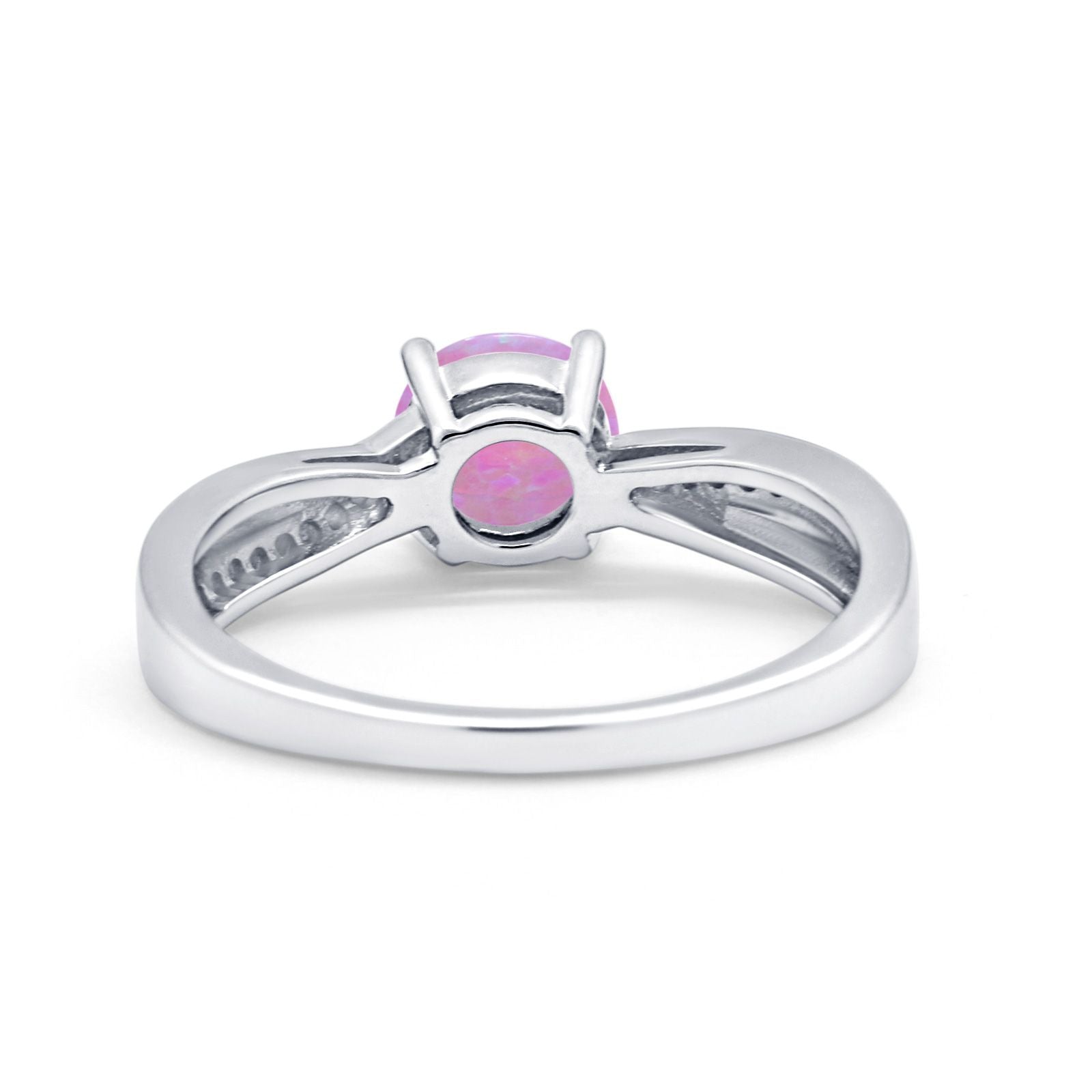 Solitaire Accent Engagement Ring Simulated Cubic Zirconia 925 Sterling Silver