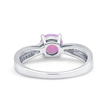 Solitaire Accent Engagement Ring Simulated Cubic Zirconia 925 Sterling Silver