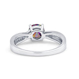 Solitaire Accent Engagement Ring Simulated Cubic Zirconia 925 Sterling Silver