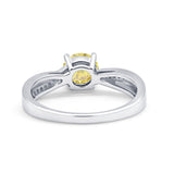 Solitaire Accent Engagement Ring Simulated Cubic Zirconia 925 Sterling Silver