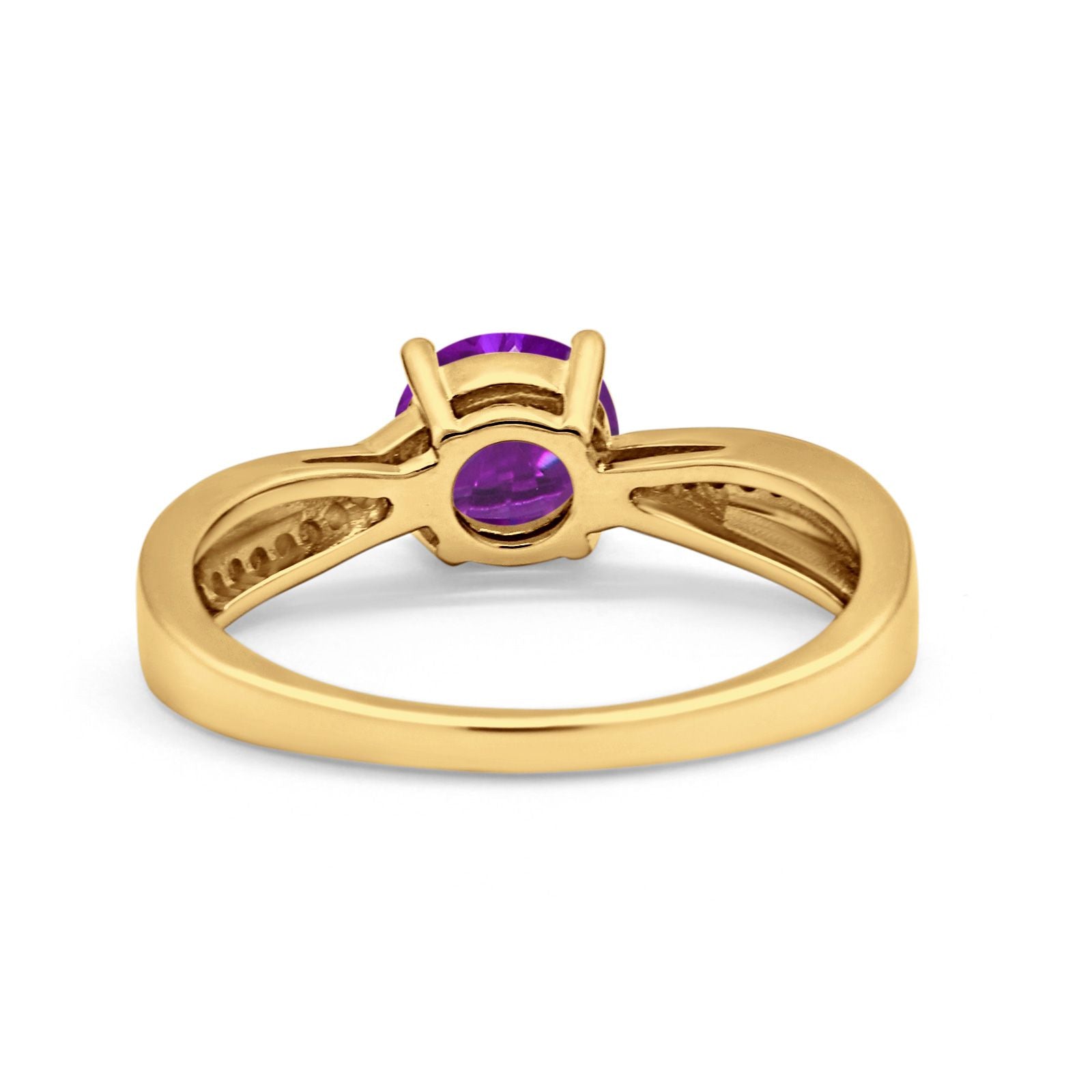 Solitaire Accent Engagement Ring Simulated Cubic Zirconia 925 Sterling Silver