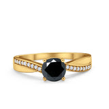 Solitaire Accent Engagement Ring Simulated Cubic Zirconia 925 Sterling Silver