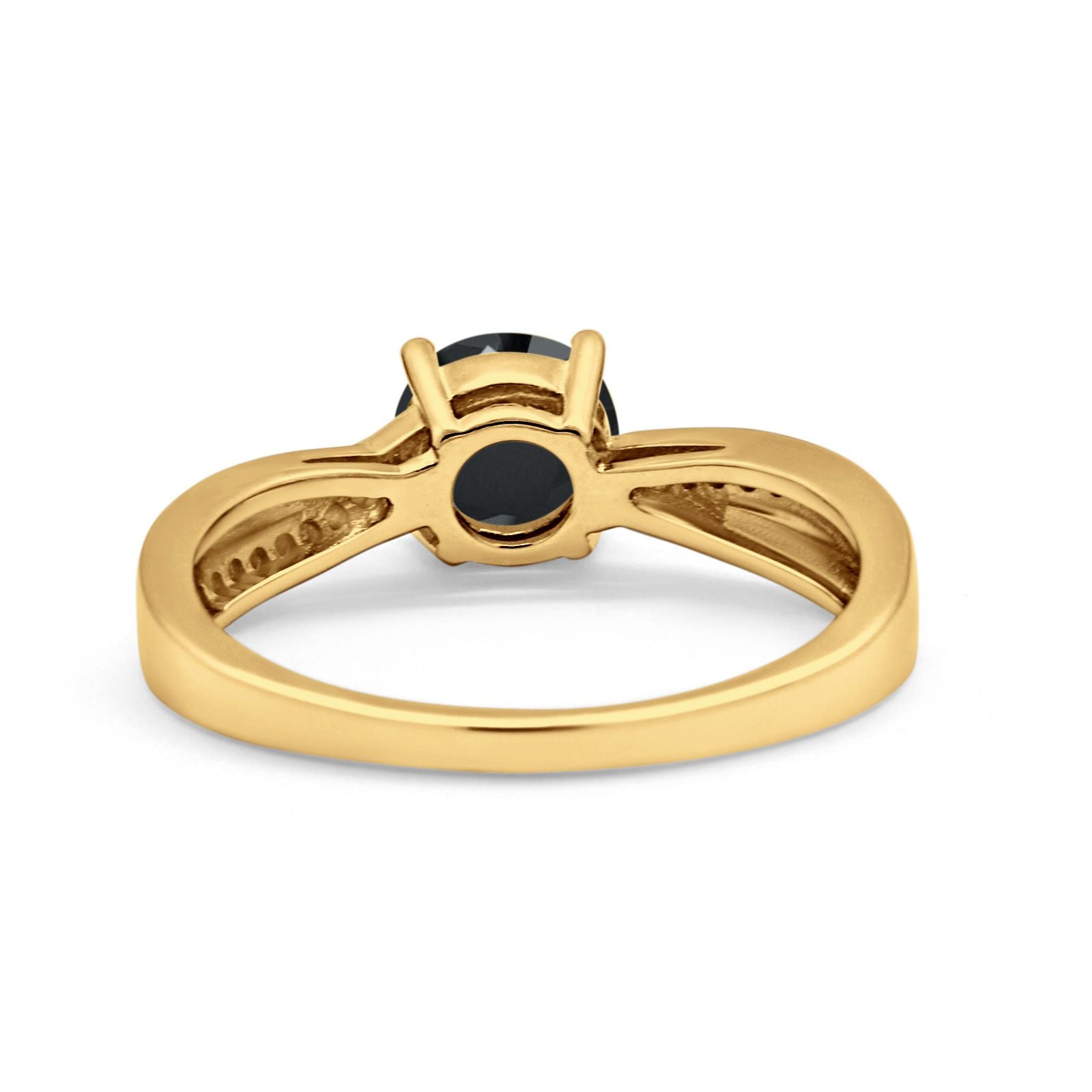 Solitaire Accent Engagement Ring Simulated Cubic Zirconia 925 Sterling Silver