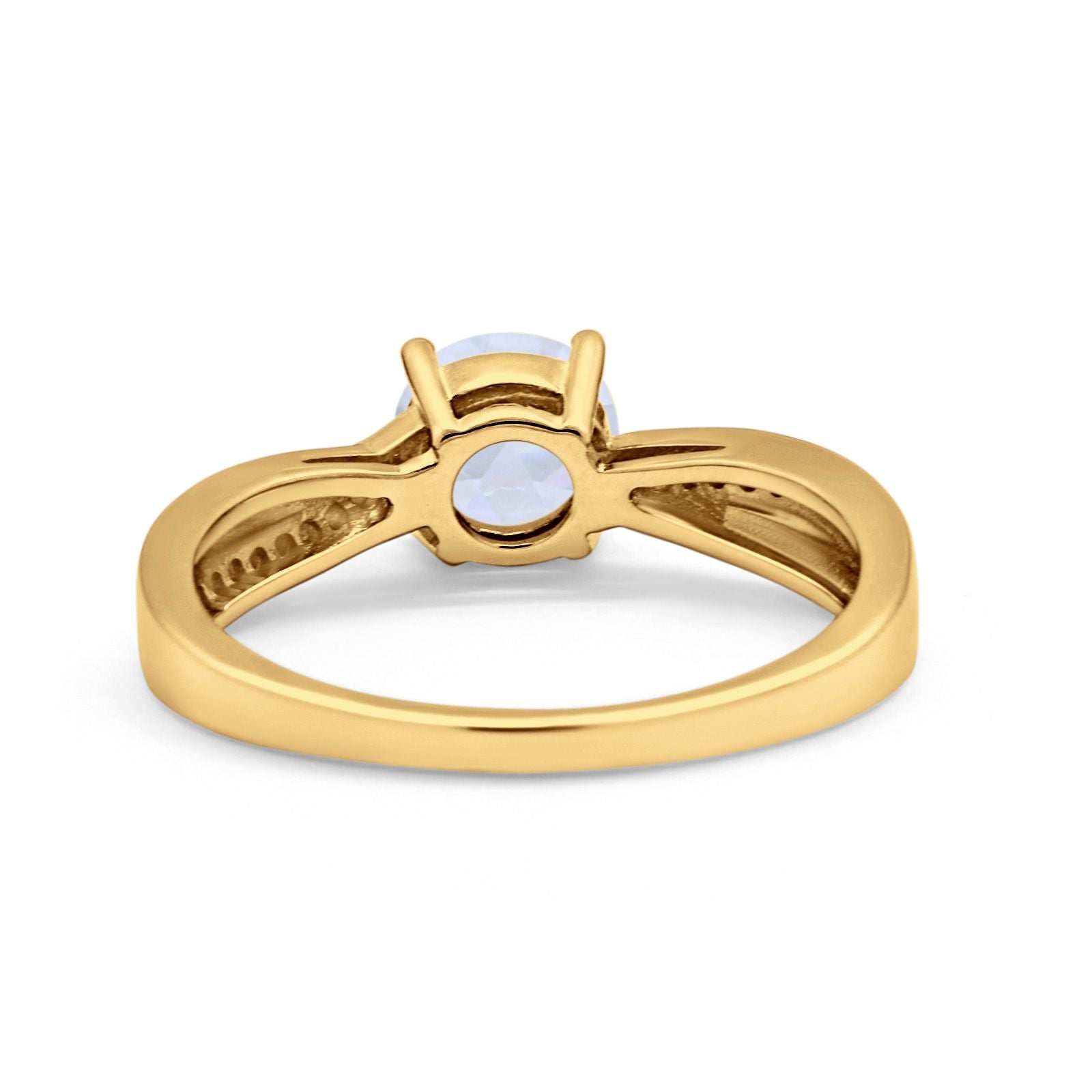 Solitaire Accent Engagement Ring Simulated Cubic Zirconia 925 Sterling Silver