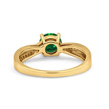 Solitaire Accent Engagement Ring Simulated Cubic Zirconia 925 Sterling Silver