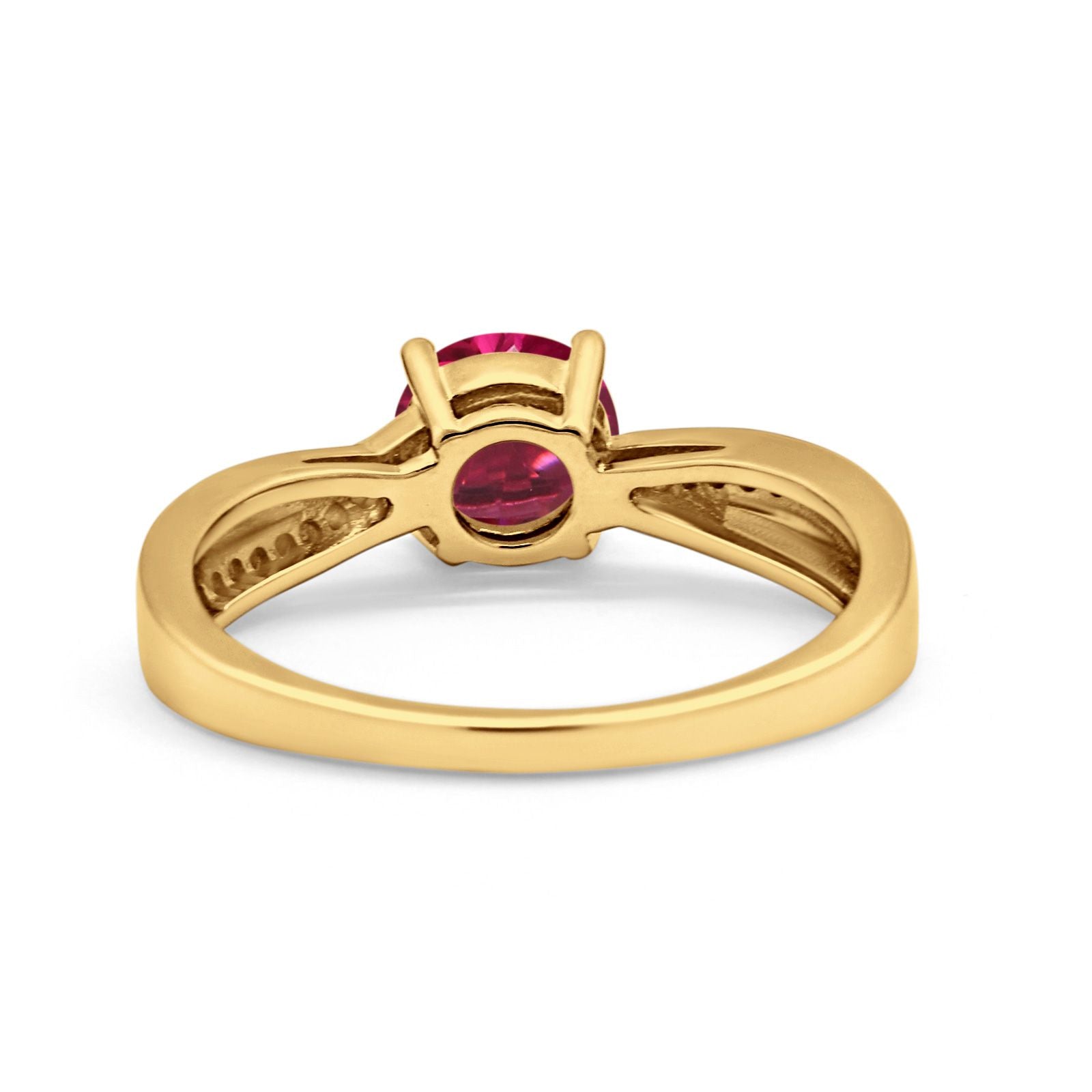 Solitaire Accent Engagement Ring Simulated Cubic Zirconia 925 Sterling Silver