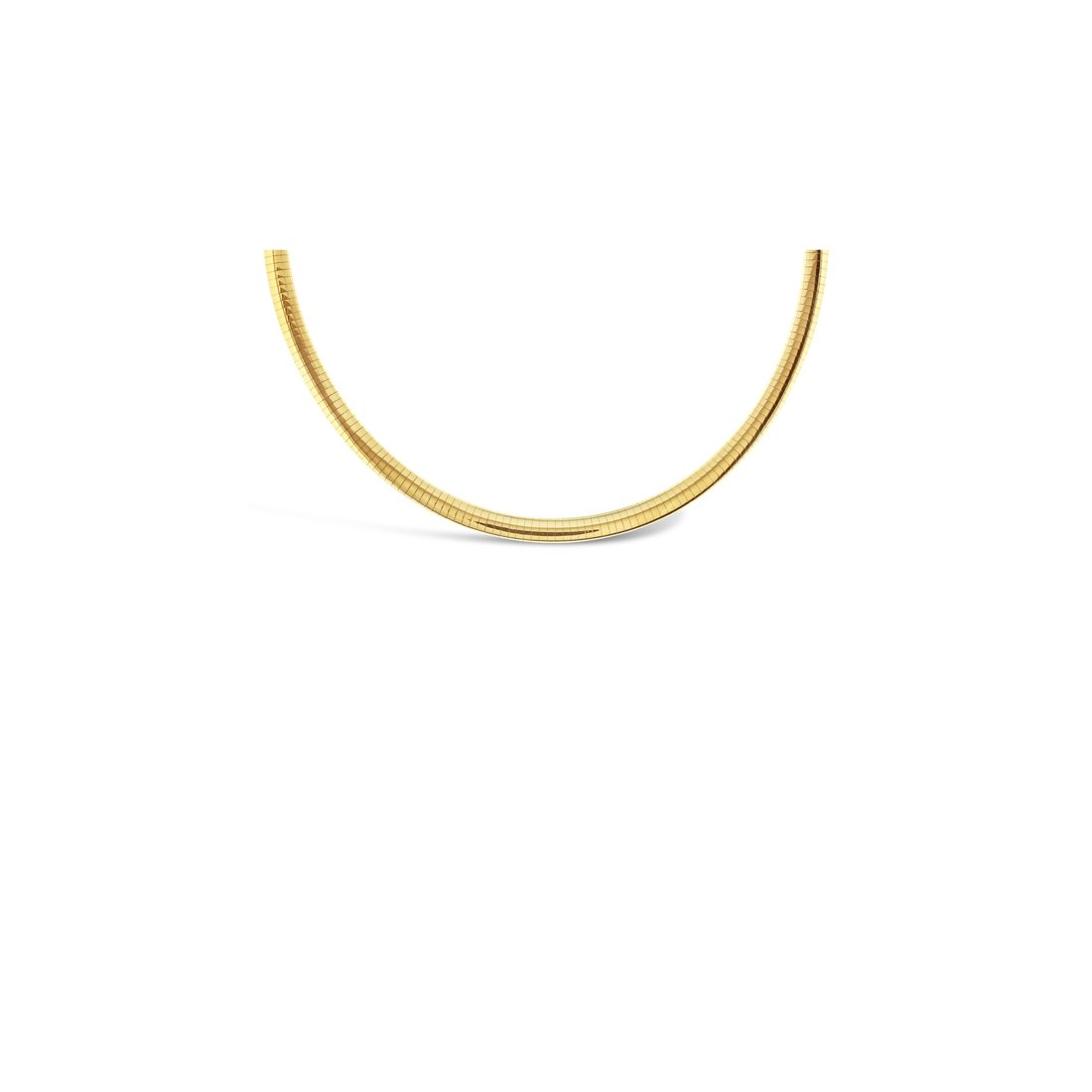 1.5MM Round Omega Yellow Gold 925 Sterling Silver Length "16-18" Inches