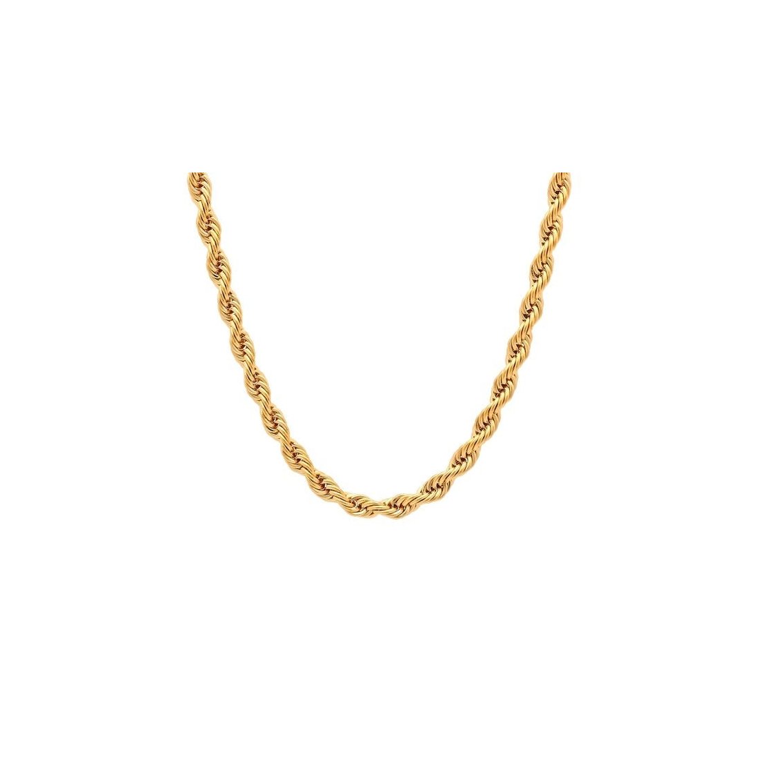 Rope Chain yellow gold plated 925 sterling Silver