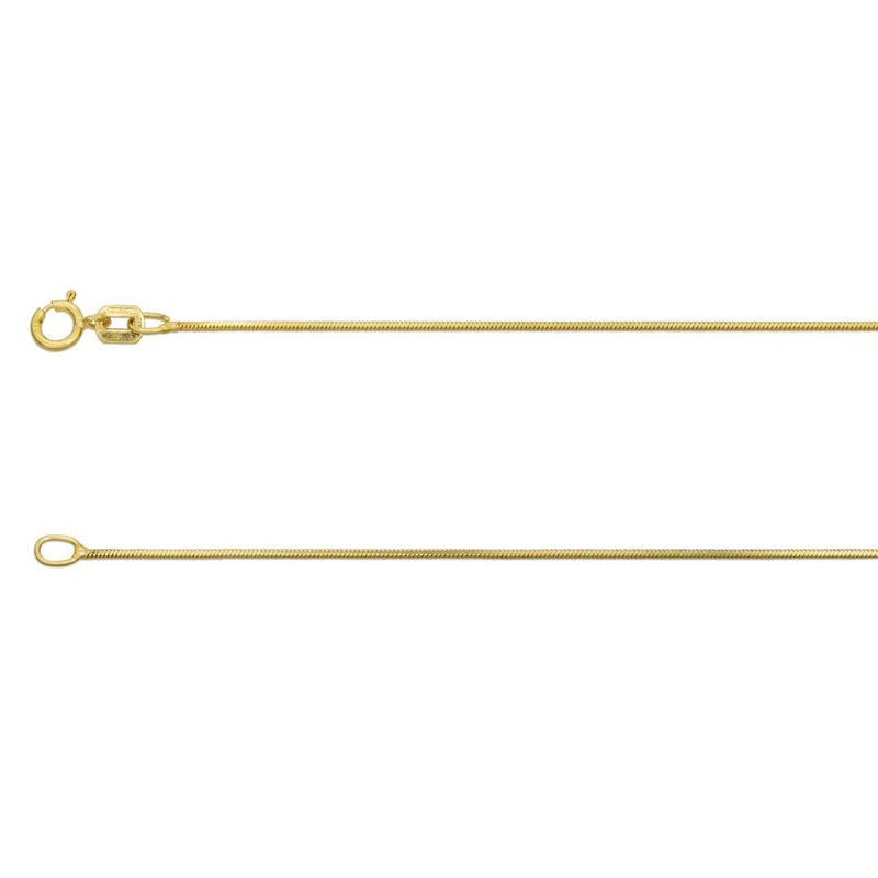 Yellow Gold Square Snake Chain