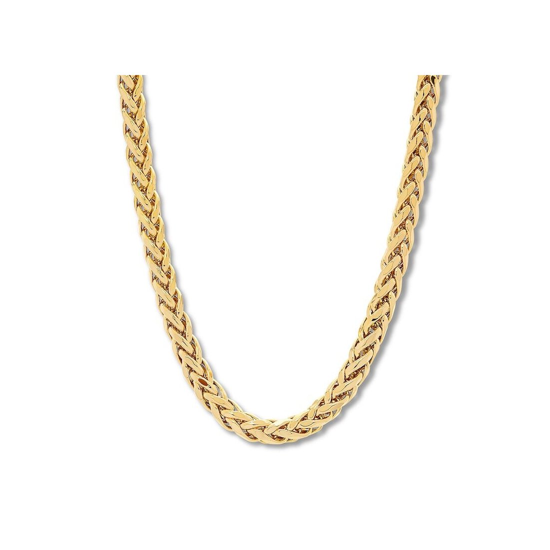 1.5MM Yellow Gold Wheat/Spiga Chain .925 Sterling Silver "16-22"